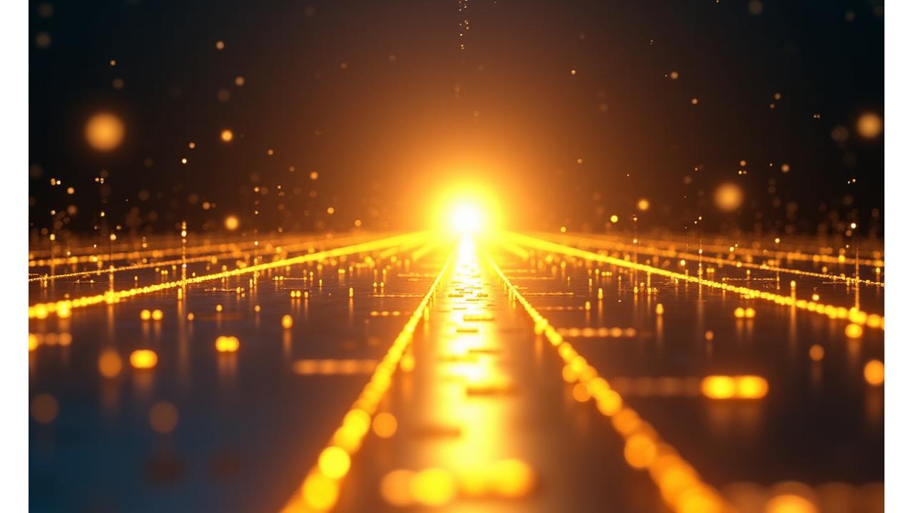 Parlayan bir finans semaforu ve büyüyen bir grafik