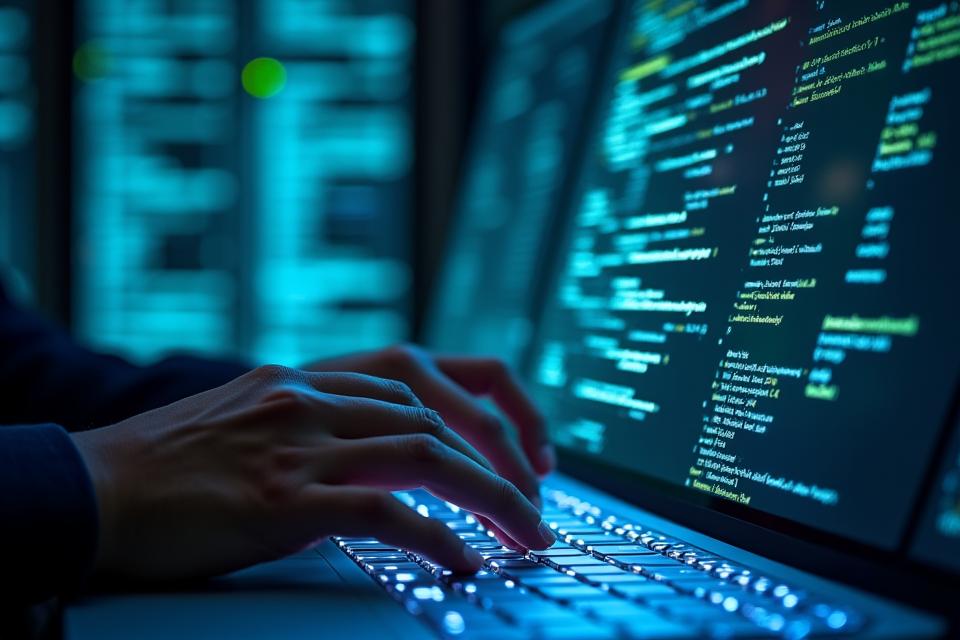 Detaylı kod analizi ve performans optimizasyonunu simgeleyen bir bilgisayar ekranı ve kodlar