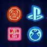 Konsol oyun geliştirme için PlayStation, Xbox, Nintendo Switch logoları