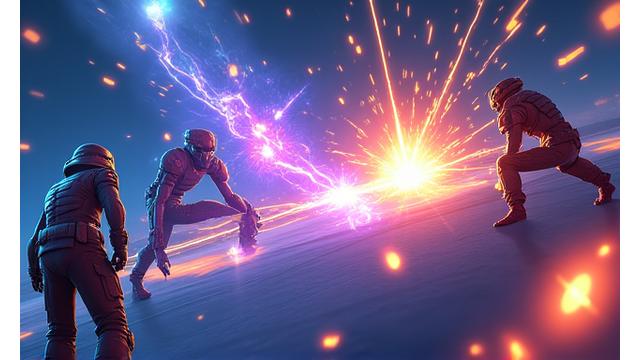 'Starfall Saga' adlı bilim kurgu temalı mobil oyunun ekran görüntüsü